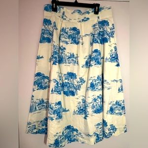 Tropical Pattern Ann Taylor Skirt